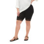 Short de Cyclisme Femme Zizzi avec Ourlet en Dentelle - Noir - Grande Taille 44-46