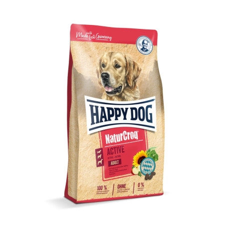 Happy Dog NaturCroq Active - Aliment Complet pour Chiens Adultes avec Herbes - 15 kg