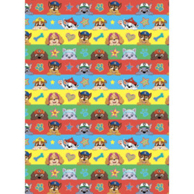 Papier Cadeau Anniversaire PAW Patrol - 2 Feuilles et 2 Étiquettes