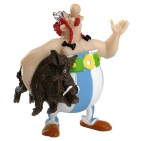 Figurine Obélix avec Sanglier - Astérix en Plastique 8 cm