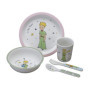 Coffret Cadeau Vaisselle Enfant 5 Pièces - Le Petit Prince - Mélamine Rose