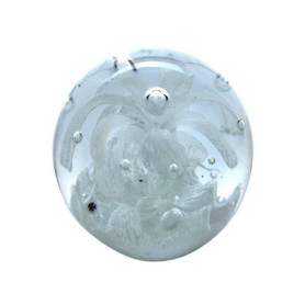 Presse-papier en verre Rêve Boule 114 avec Fleur Blanche
