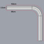 Coude à 90 degrés pour rail de rideau électrique Quoya QL600