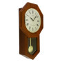 Horloge Murale Seiko QXH102B Double Carillon en Bois Marron