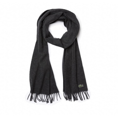 Écharpe en Cachemire et Laine Lacoste - Gris Élégant pour l'Hiver
