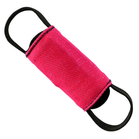 Jouet de Traction Dingo Gear pour Entraînement Canin - Cylindre Rose avec 2 Poignées