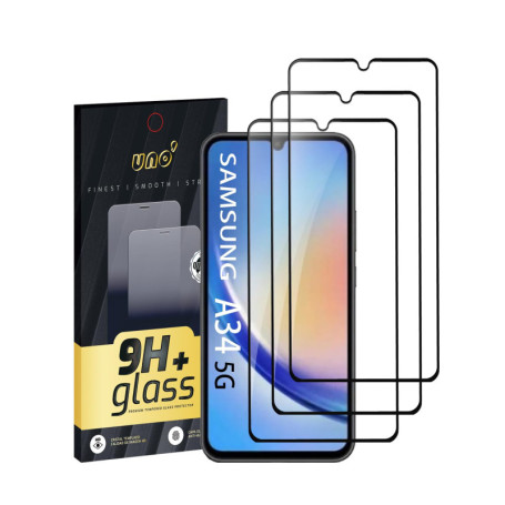 Pack de 3 Protecteurs d'Écran en Verre Trempé pour Samsung A34 - Ultra Résistant et Anti-Rayures