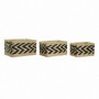 Set de basket DKD Home Decor Naturel Noir Marron Clair Fibre naturelle (41 x 30 112,99 €