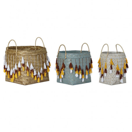 Set de basket DKD Home Decor Bambou Bali Frange (3 pcs) 319,99 €