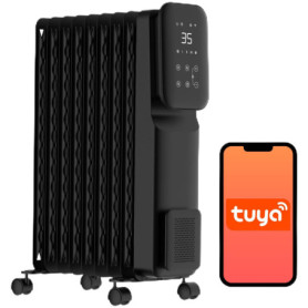 Radiateur à huile SHX 2000 W avec WiFi et thermostat électronique - Chauffage rapide jusqu'à 40 m²