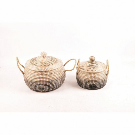 Set de basket DKD Home Decor Naturel Gris Herbier marin (41 x 41 x 36 cm) (2 pcs 179,99 €