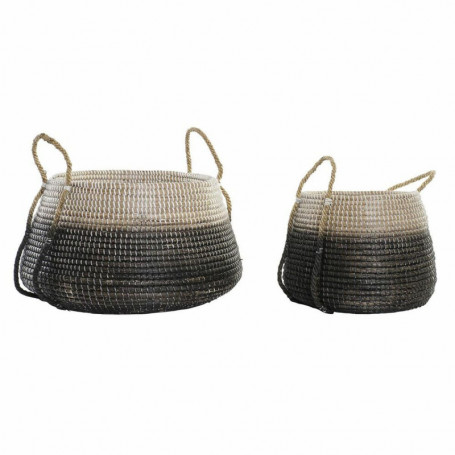 Set de basket DKD Home Decor Naturel Gris Herbier marin (52 x 52 x 44 cm) (2 pcs 239,99 €