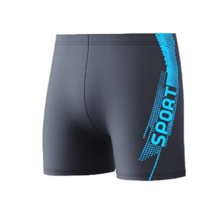 Short de Bain Sport Performance Gris Foncé avec Détails Bleus - Taille 3XL