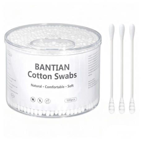 Boîte de 500 Cotons-Tiges en Papier - Double Extrémité et Conception Pratique