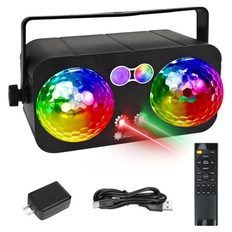 Boule Disco 6 en 1 avec Effets Lumineux Colorés pour Fêtes