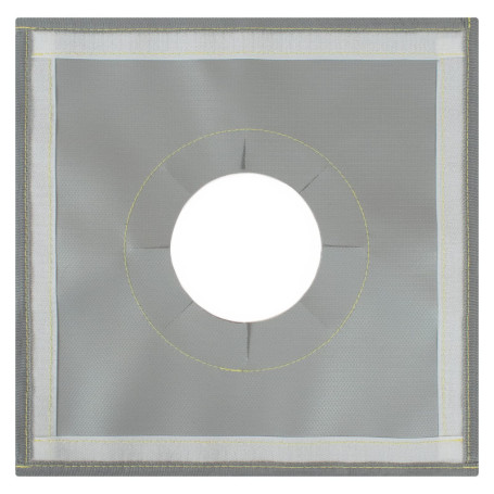 Cric Ignifuge FLASLD pour Réchaud de Tente - 30x30 cm avec Trou Extensible