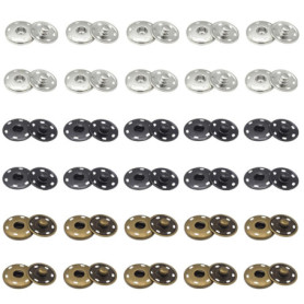 TRKETK 30 Boutons Pression Métalliques pour Couture et Artisanat
