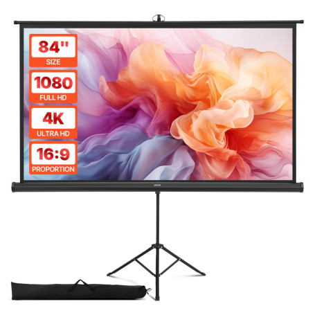 Écran de Projection Portable VEVOR avec Trépied - 213,4 cm, 4K HD, Grand Angle 160°