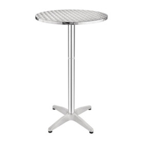 Table Haute Ronde Bolero en Acier Inoxydable pour Bar et Terrasse