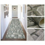 Tapis en Vinyle Antidérapant Design Pierre pour Salon et Cuisine