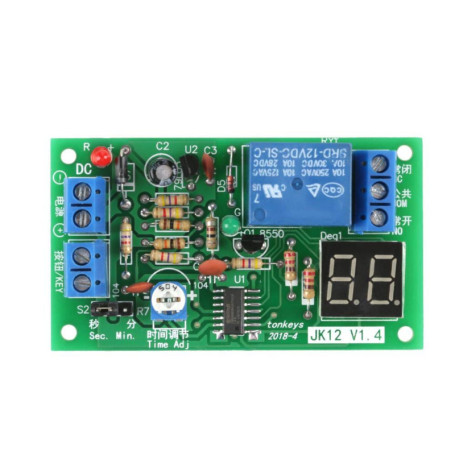 Module de Relais DC12V avec Compte à Rebours et Affichage LED