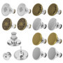 Lot de 12 Boutons de Jean Réglables QWORK - 6 Styles Variés pour Ajustement Facile