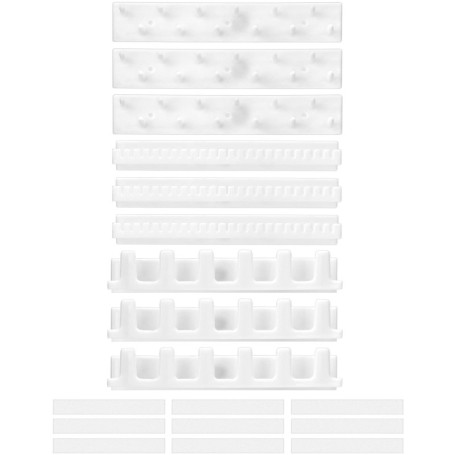 QWORK Porte Bijoux Mural 9Pcs - Crochets pour Colliers, Bagues et Bracelets