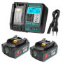 Kit de Démarrage Powarobor : 2 Batteries Li-ION 18V 5,5Ah et Chargeur DC18RC