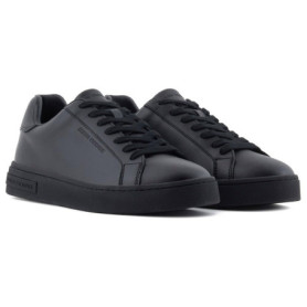 Basket Armani Exchange London pour Homme - Cuir Noir Beauté, Taille 39 EU