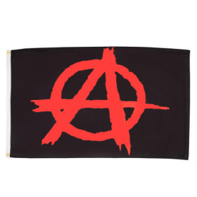 Drapeau Anarchie Noir et Rouge 90x60 cm - AZ FLAG