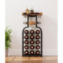 Étagère à vin Yorbay pour 15 bouteilles avec porte-verres - Support décoratif pour cuisine et bar