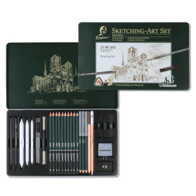 Coffret de Dessin Professionnel 27 Pièces - Kit Complet pour Artistes