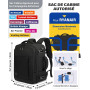 VANKEV Bagage Cabine 40x20x25 Pour Ryanair Sac à Dos Voyage Cabine Avion Bagage à Main Femme Homme 20L Sous Siege Bagage Sac De 