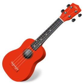 Ukulélé Soprano Rouge Classic Cantabile US-100 RD - Idéal pour Voyager