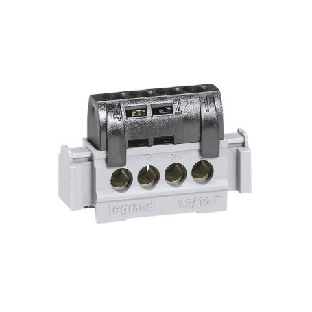 Bornier de Répartition Isolé IP2X Legrand - Connexion 6mm² à 25mm² - Noir