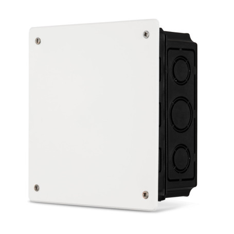 Boîte de Dérivation Encastrée REV - 15x15x6 cm, Blanche, Ignifuge