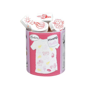 Kit de Tampons Textile Licorne - Aladine avec Encreur Inclus