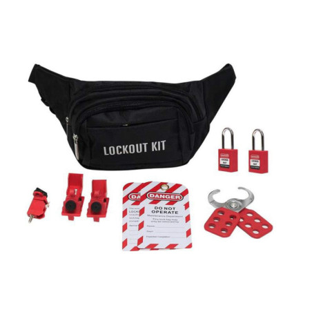 Kit de Verrouillage POFET pour Disjoncteurs et Vannes avec Étiquettes et Cadenas