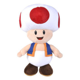 Peluche Toad Super Mario Bros - 40 cm, Multicolore