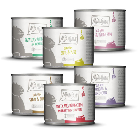 MjAMjAM Nourriture Humide Premium pour Chat - Colis Mixte de 6 Paquets de 200g