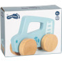 Voiture à Pousser Bleue en Bois - Jouet d'Éveil 2 en 1