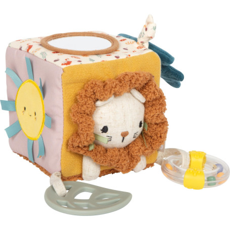 Cube de Jeu en Tissu Little Lion pour Bébé - Jouet de Motricité Multifonctionnel
