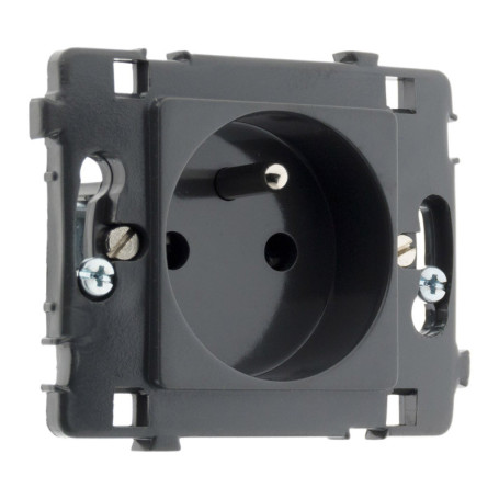 Prise 16A 2+T Noir - Zenitech Clarys, Élégance et Ergonomie