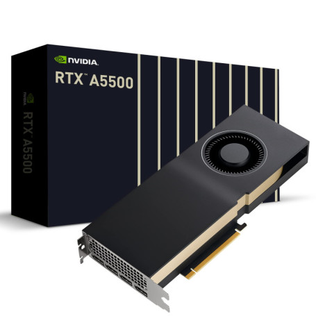 Carte Graphique Professionnelle PNY NVIDIA RTX A5500 - 24 Go GDDR6, 8K, Ultra Silencieuse