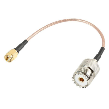 Câble Coaxial RG316 SMA Male à UHF SO-239 Femelle - 15 cm