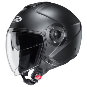 Casque Jet Moto HJC I40N Semi Mat Noir XL - Confort et Sécurité
