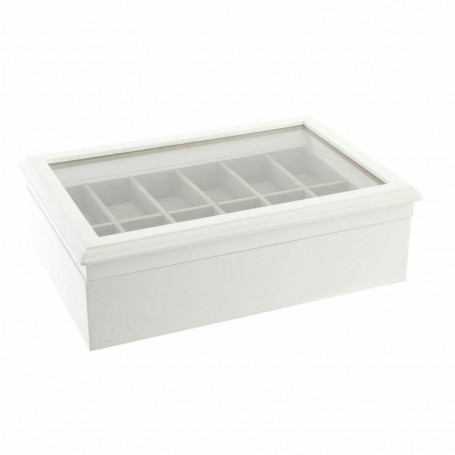 Boîte à bijoux DKD Home Decor Montres Verre Velours Romantique Bois MDF (28 x 19 43,99 €