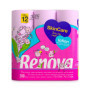 Papier Toilette Renova Lotion Rose - 12 Rouleaux XXL 3 Couches