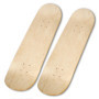 Lot de 2 Planches de Skateboard en Bois Naturel - 79 x 20 cm