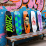 Lot de 2 Planches de Skateboard en Bois Naturel - 79 x 20 cm